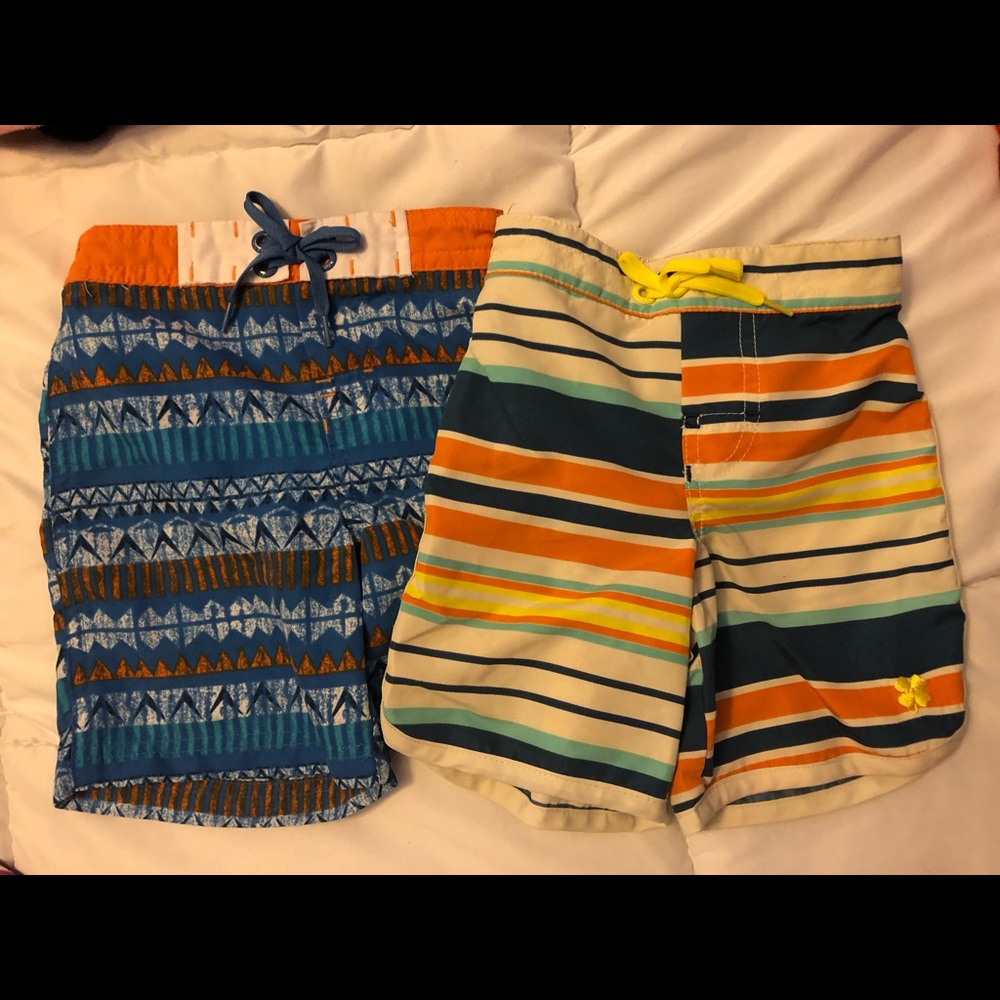 Lot of 2 Toddler board shorts. Size 12 months